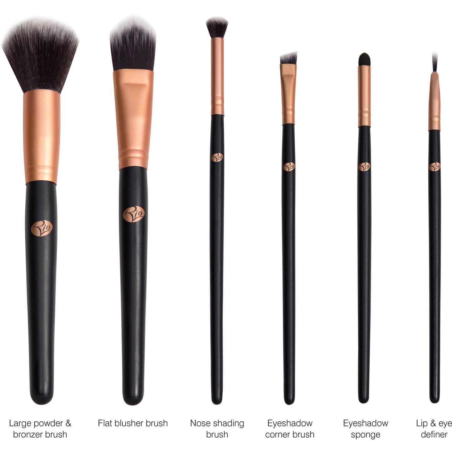 Collezione di pennelli cosmetici Rio BRCE Essential