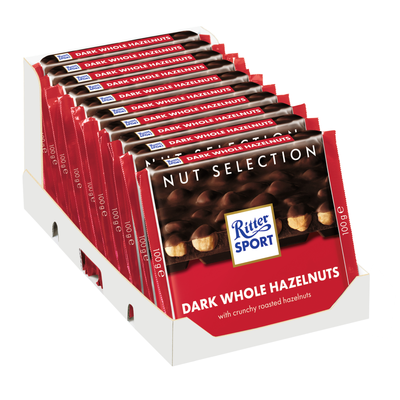 Ritter sport nocciola intera pura (10x 100gr)