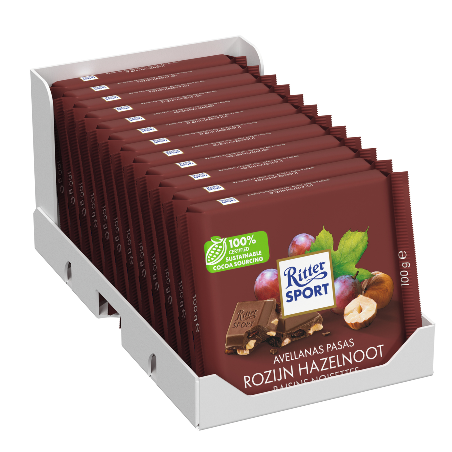 Ritter sport uvetta nocciola (12x 100gr)