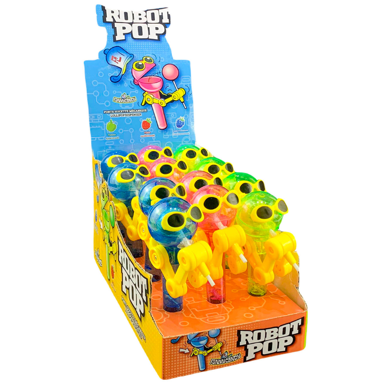 Lecca-lecca uomo robot caramelle divertenti (12x10gr)
