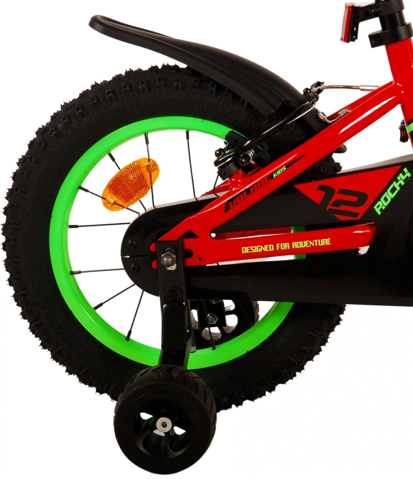 Volare rocky kinderfiets - jongens - 14 inch - rood - twee handremmen