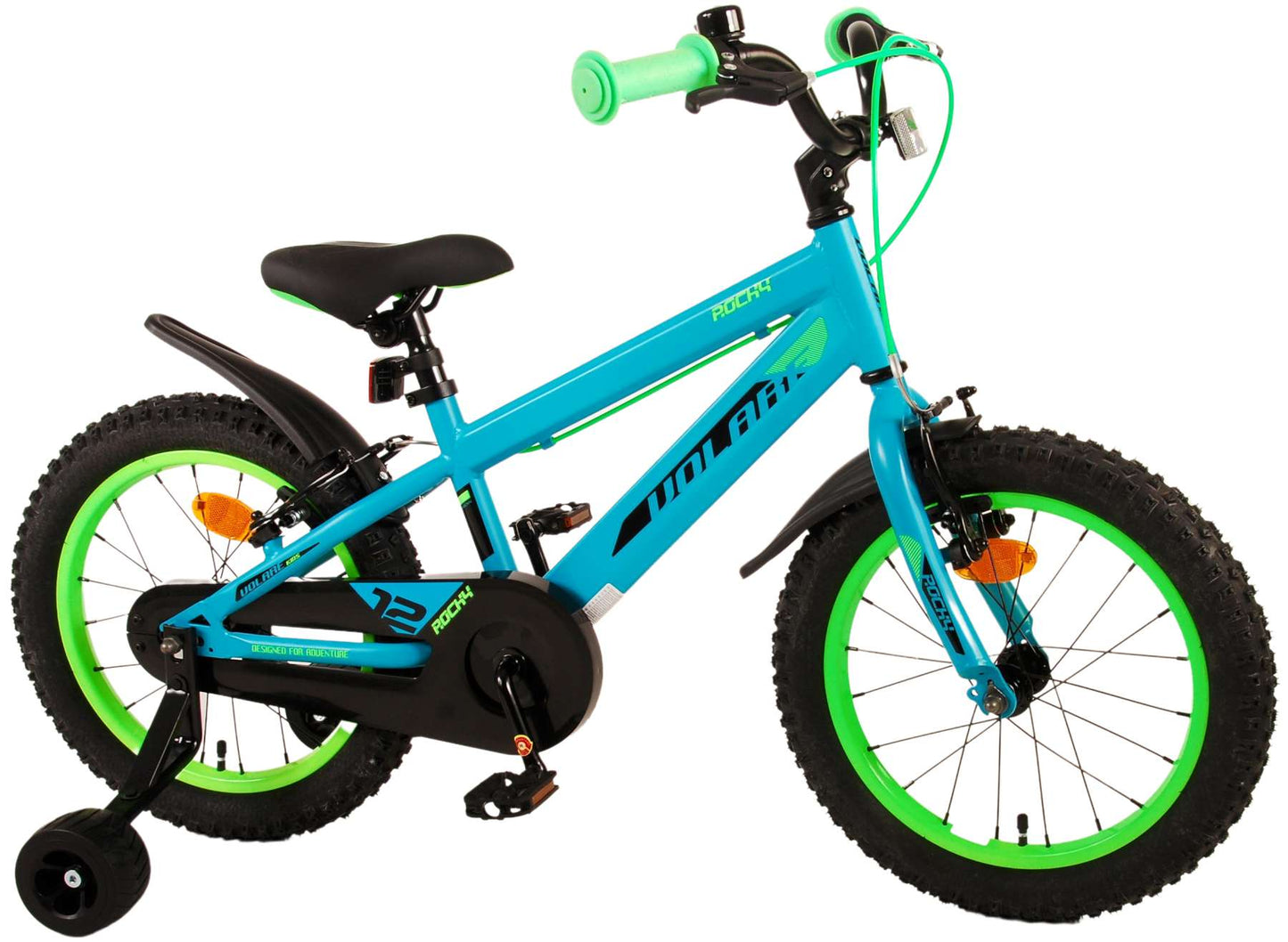 Bicicleta para niños Rocky Rocky - Niños - 16 pulgadas - Verde - Dos frenos de mano