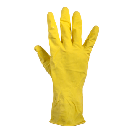 Comfort rubber huishoudhandschoen geel maat s (1 paar)