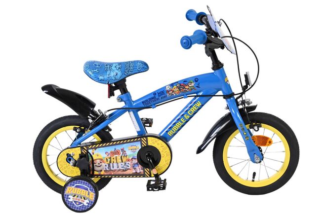 Rubble Crew - Bicicleta para niños - Chicos - 12 pulgadas - Azul - Dos frenos de mano