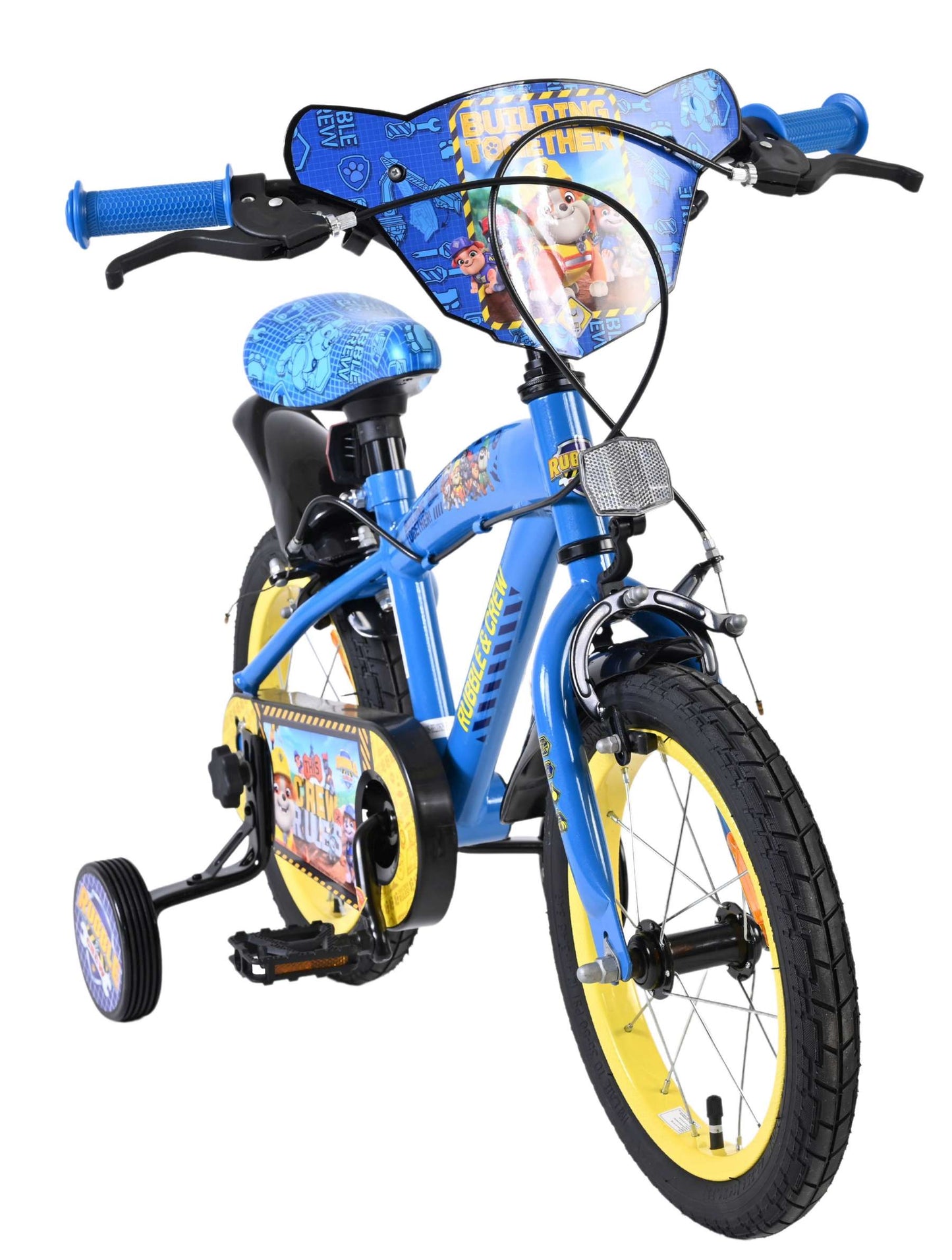 Bicicletta per bambini Rubble Crew - ragazzi - 14 pollici - blu - due freni a mano