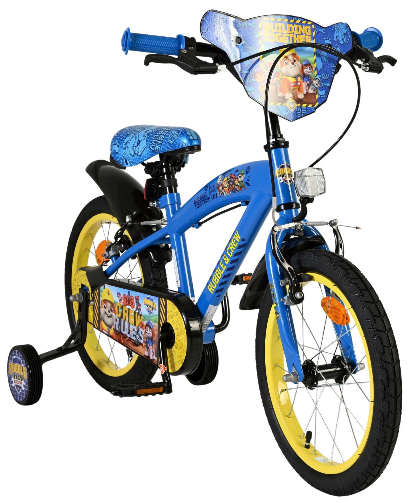 Rubble crew kinderfiets - jongens - 16 inch - blauw - twee handremmen