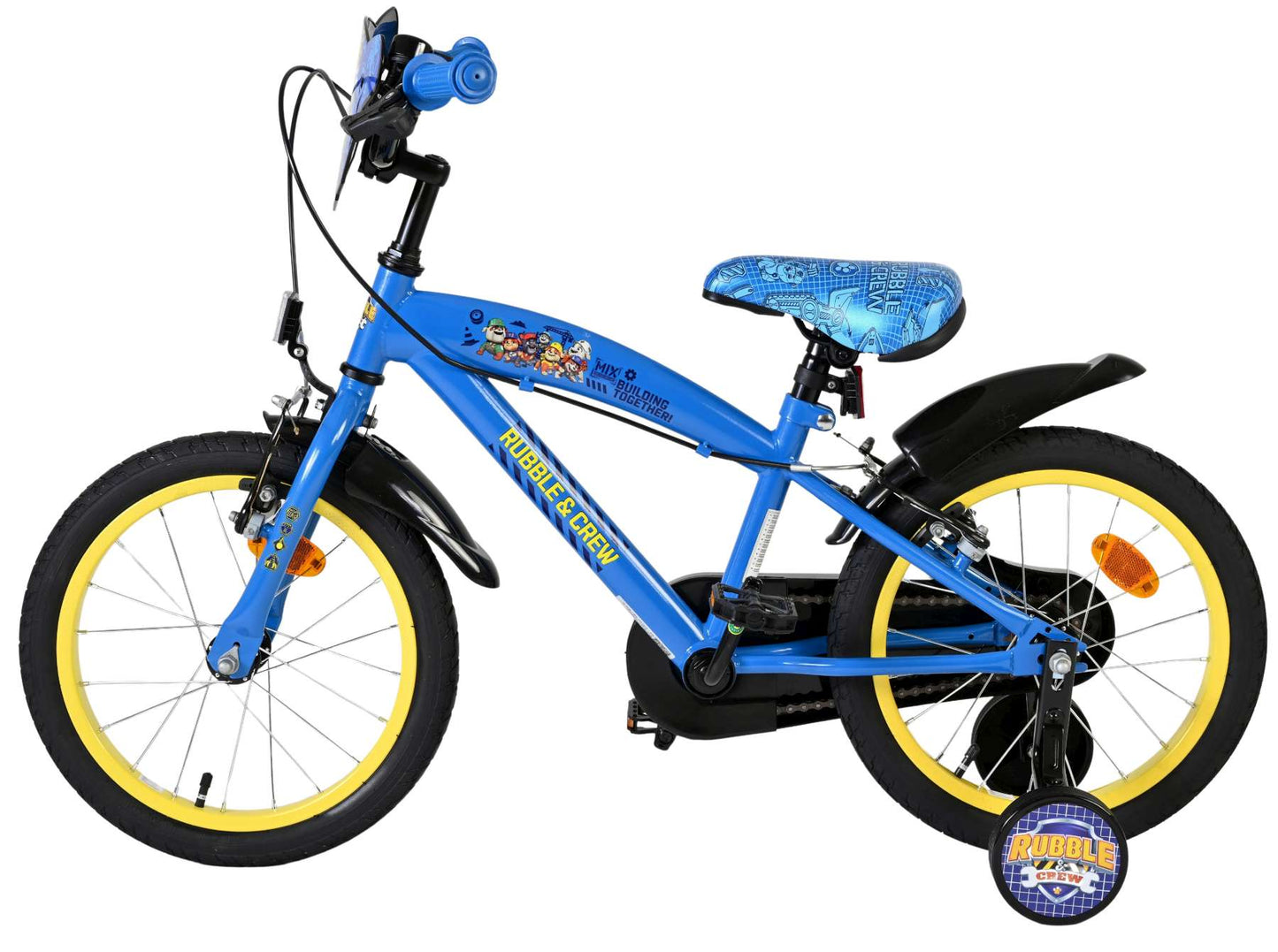 Rubble crew kinderfiets - jongens - 16 inch - blauw - twee handremmen
