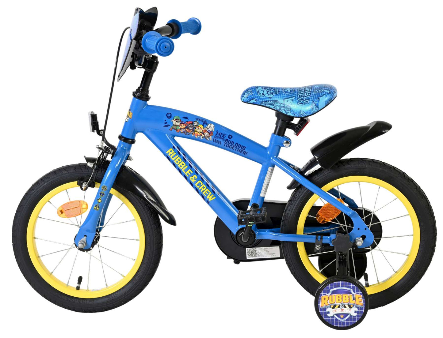 Rubble Crew - Bicicleta para niños - Chicos - 14 pulgadas - Azul