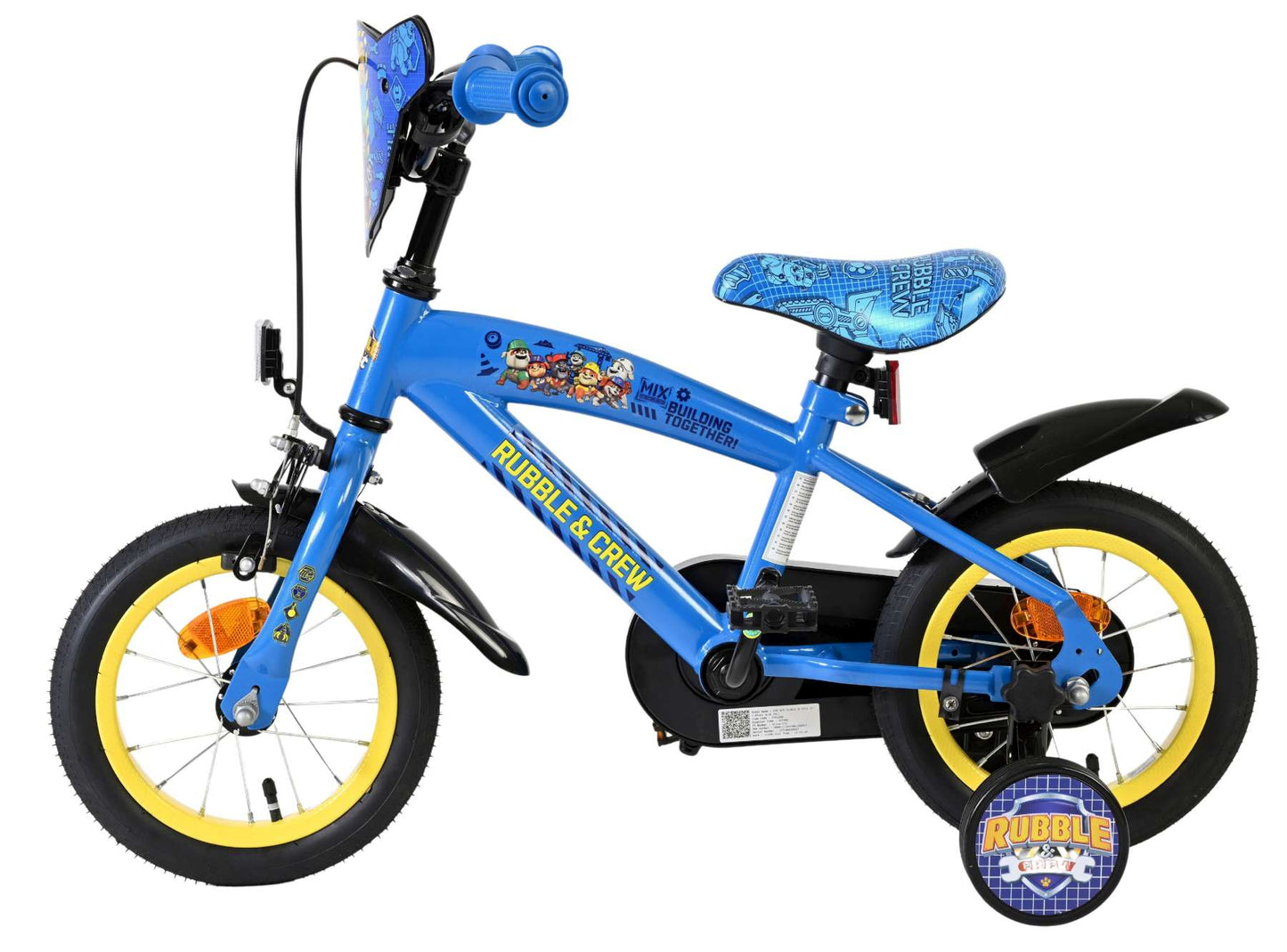 Rubble Crew - Bicicleta para niños - Chicos - 12 pulgadas - Azul