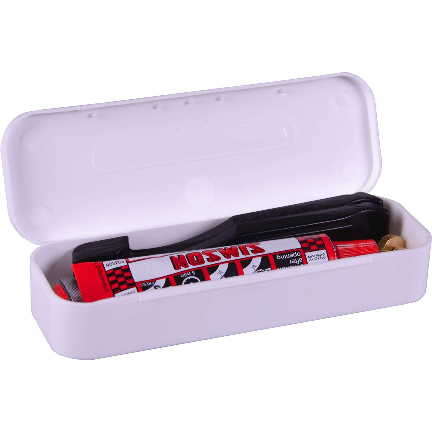 Tour en la caja de reparación 11.5 cm de aluminio rojo blanco 15 piezas