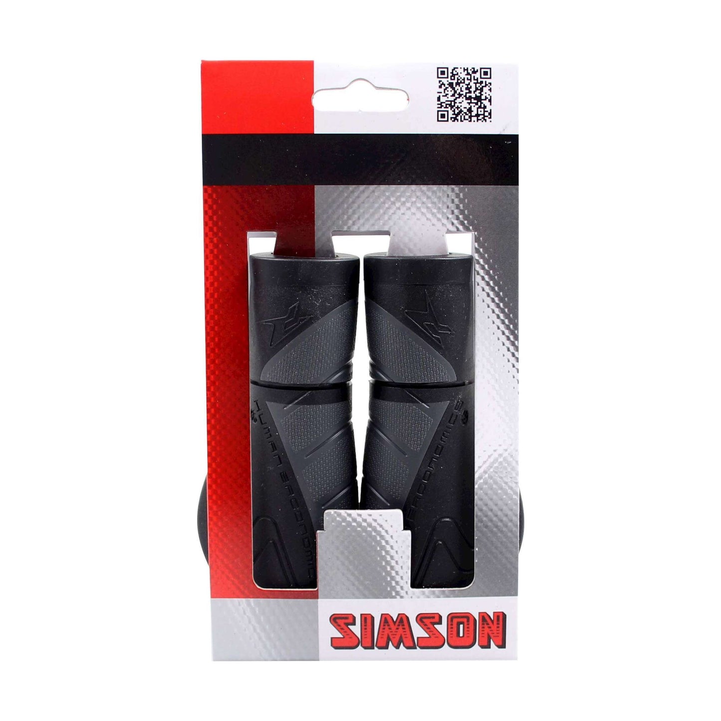Simson gestisce l'ergonomia forma di paletta nera-antracite-ergonomica, distribuzione ottimale della pressione, supporto extra, adatto per le biciclette con attrezzatura senza gamma #simson #ergonomics #black-antracite