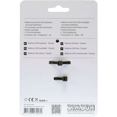 Faro claramente batería LED negra