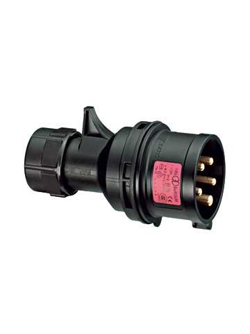Abl plug 16a 3p 230v event black ip44