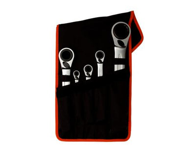 Juego de llaves de trinquete de anillo Bahco de 5 piezas