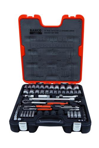 Bahco doppenset 1 4inch 1 2inch , 77 delig | s800