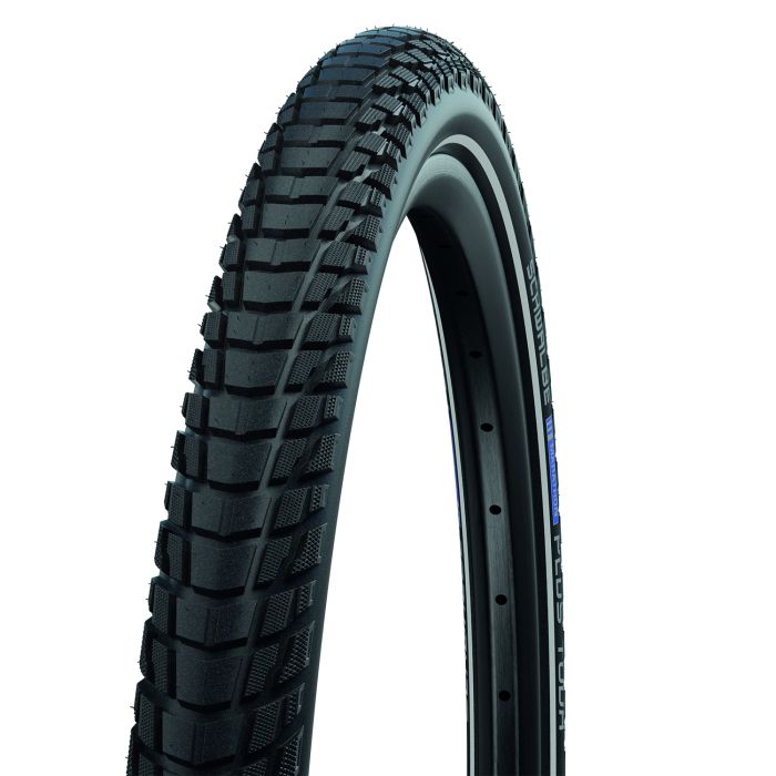 Schwalbe marathon plus tour - cableado - addix verde - smartguard - 700x35c - negro + reflex