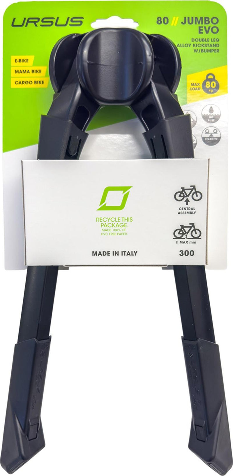 Ursus standaard dubbel jumbo evo zwart 300 mm. + bumper max 80 kg