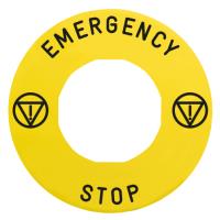 Etiqueta de parada de emergencia Harmony 60mm | 10 piezas