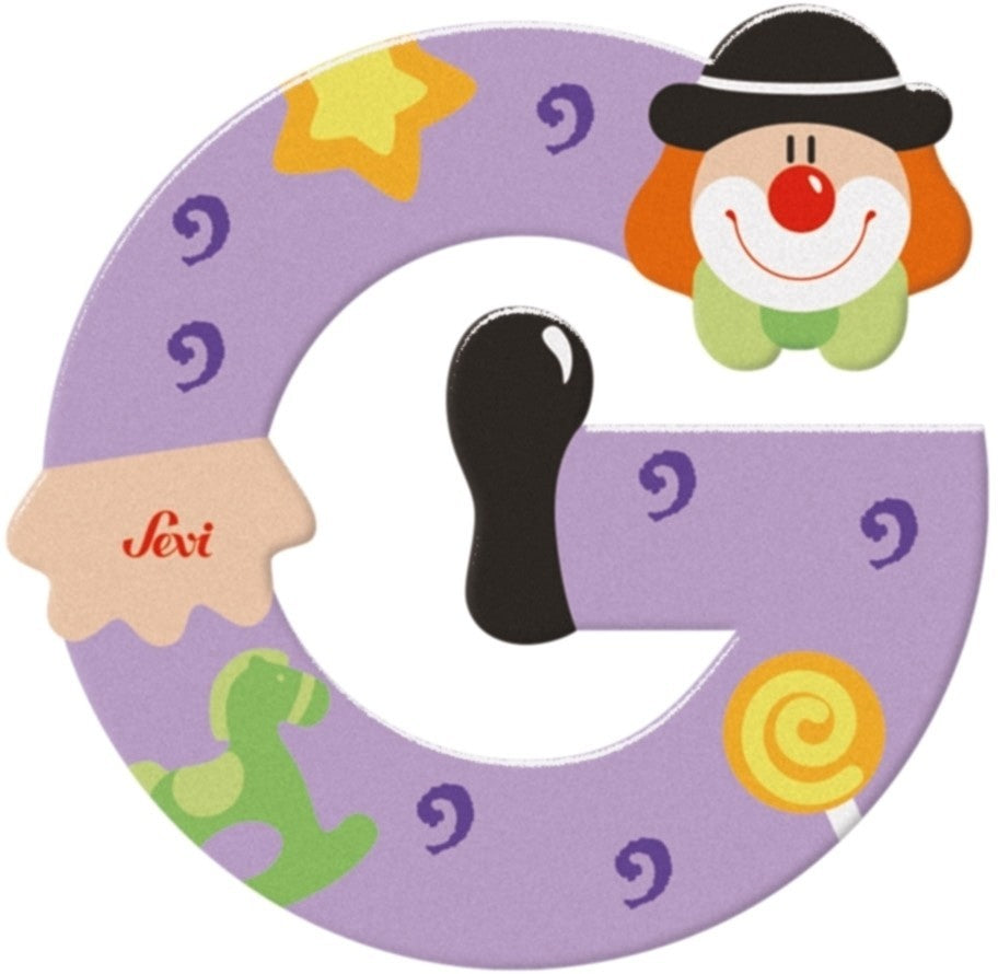 Sevi letra payaso g: 10 cm (81743)