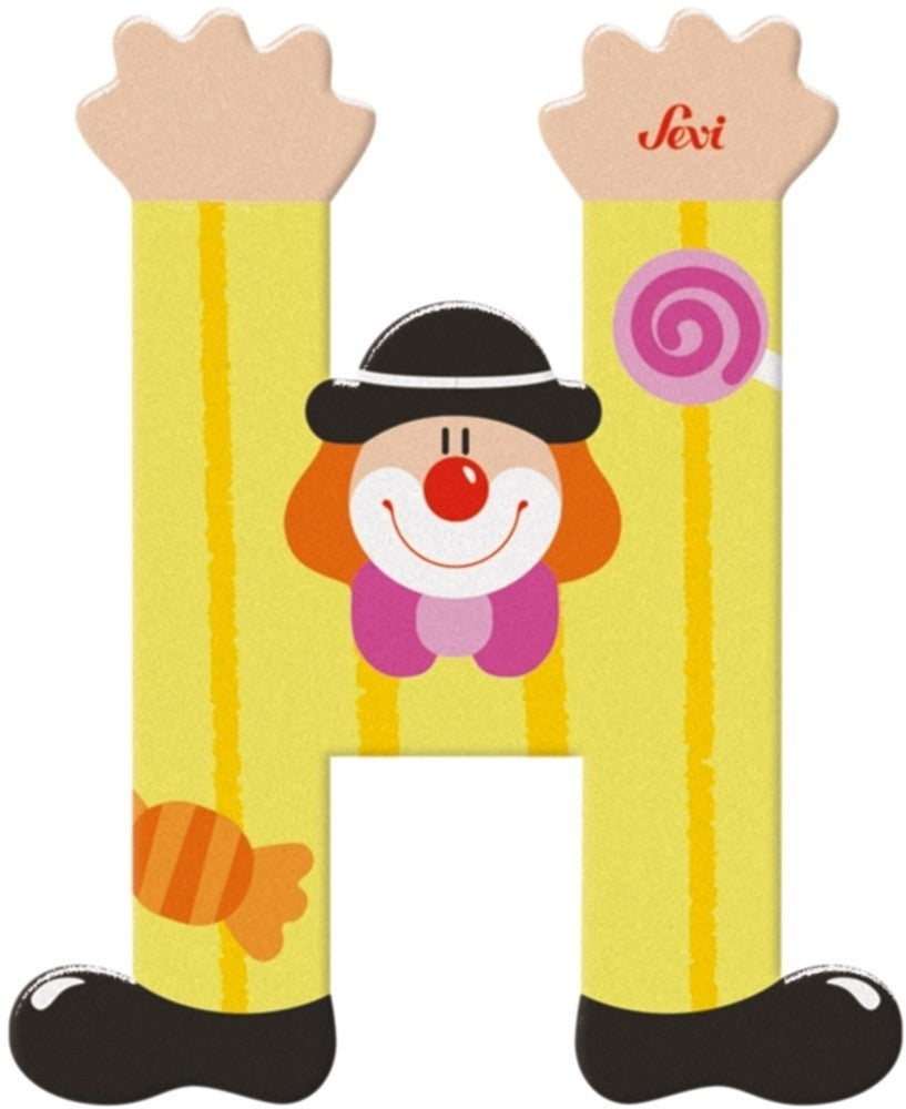Sevi letra payaso h: 10 cm (81744)