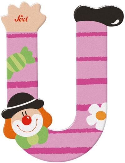 Sevi lettera clown u: 10 cm (81757)