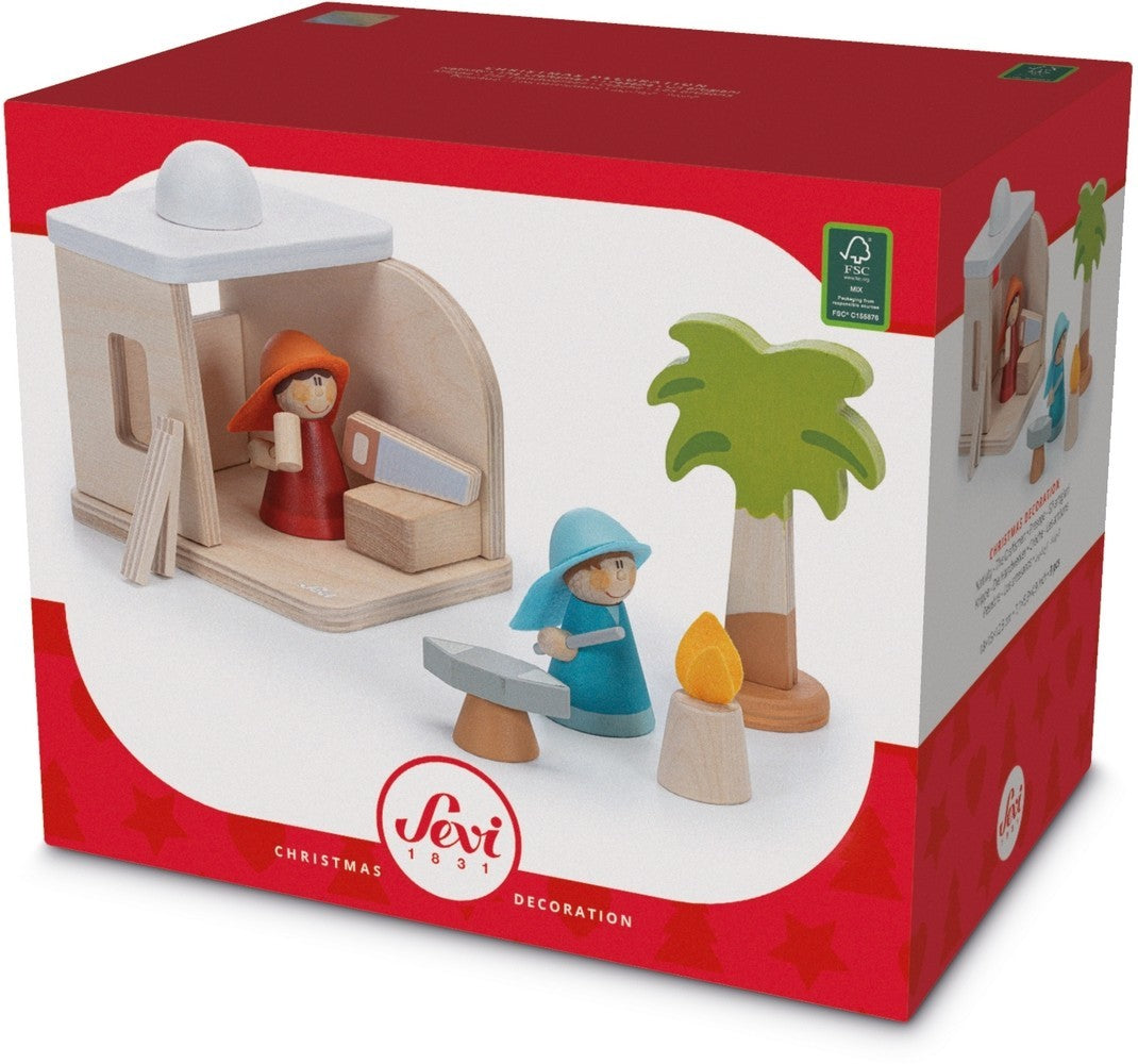 Presepe Sevi - artigiani: 18x15x13 cm (83101)