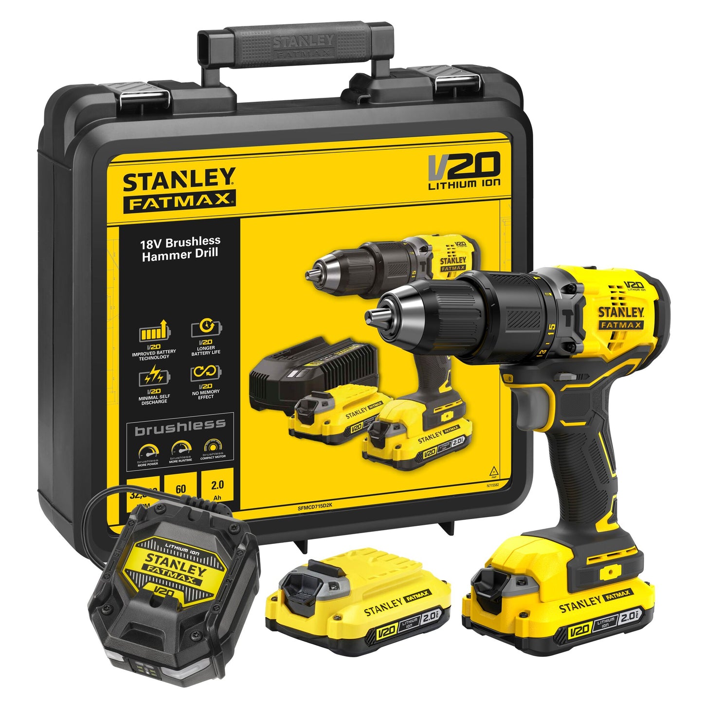 Stanley FATMAX V20 18V Trapano a percussione a vite senza spazzole