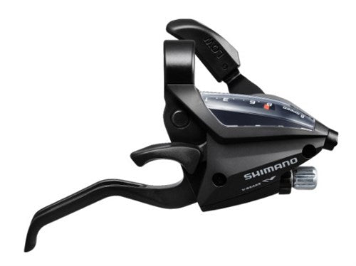 Shimano versteller (rechts) met remhendel 8 speed st-ef500 - 2 vingers - zwart