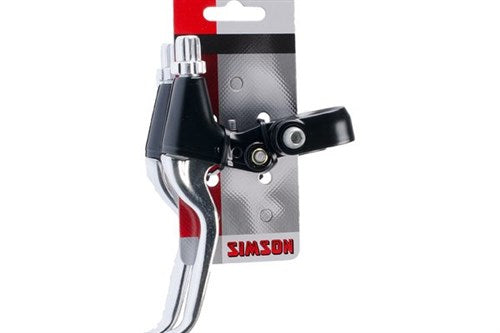 Juego de manetas de freno Simson ajustable mango corto aluminio negro