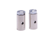 schroefnippels 15 x 8 mm zilver 2 stuks - afbeelding 1