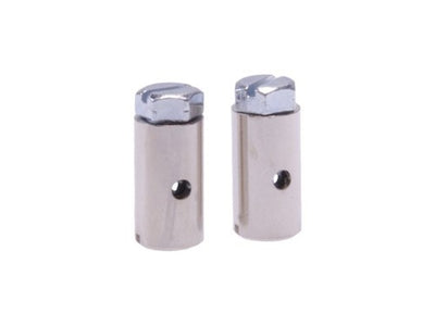 pezones de tornillo 15 x 8 mm de plata 2 piezas