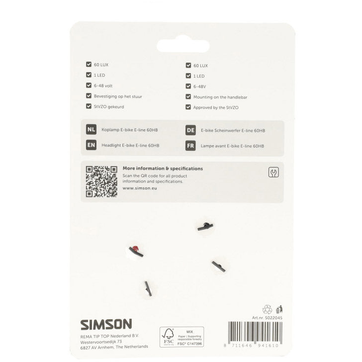 Simson headlight aurora e-line 60hb