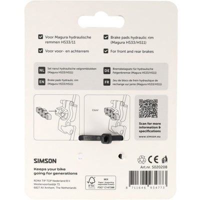 Simson brake pads magura hydraulic rim brake hs33 hs11