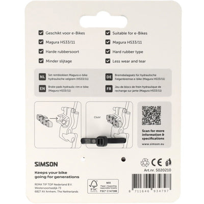 Pastiglie freno Simson magura e-bike