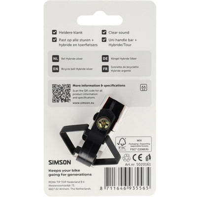 Simson bel hybride zilver