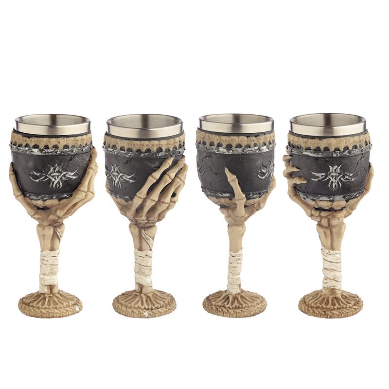Calice decorativo del braccio scheletro