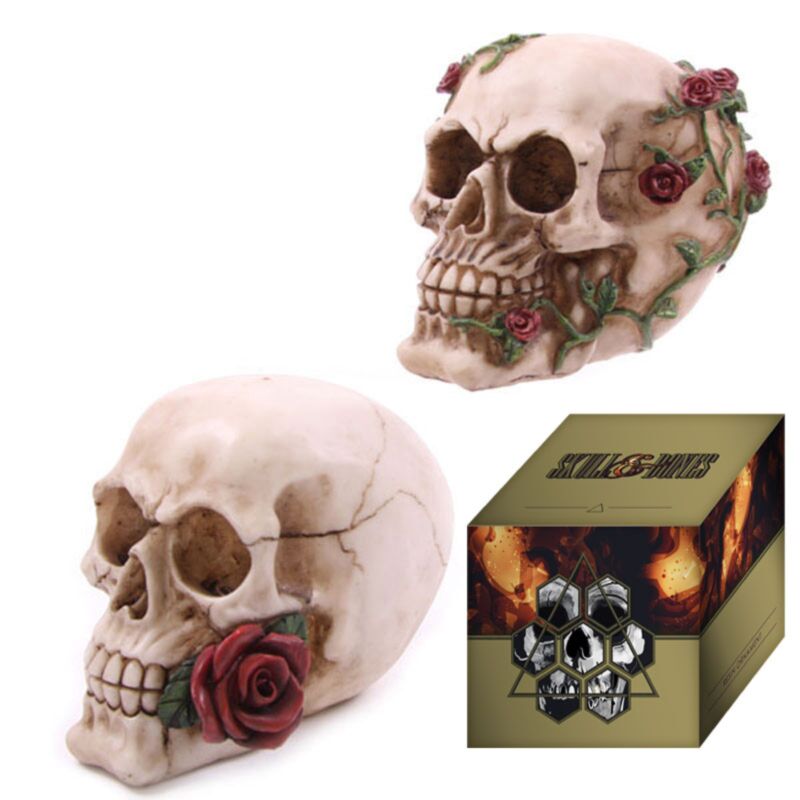 Skull con rose di accessorio per la casa