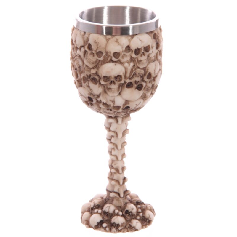 Calice decorativa spina dorsale multi -cranio