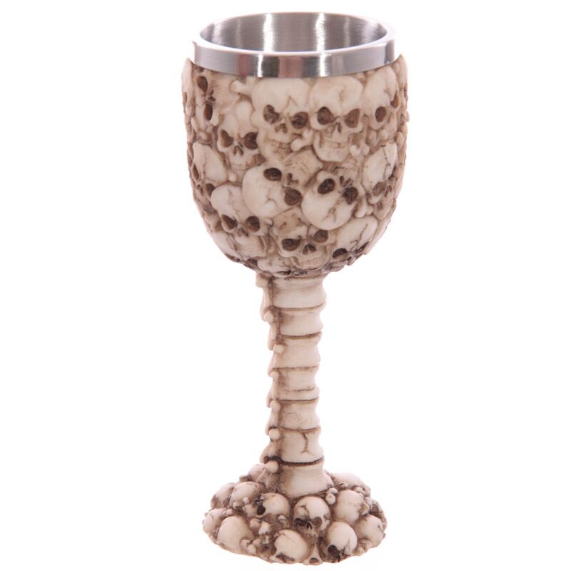 Calice decorativa spina dorsale multi -cranio