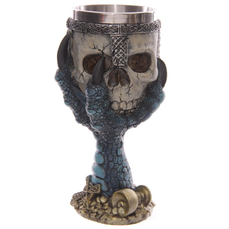 Dragon Claw Warrior Skull Calice decorativo