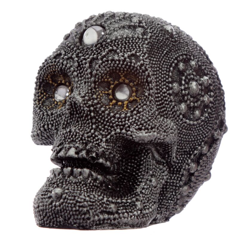 Pequeño accesorio para la casa de calaveras de cuentas de plateado