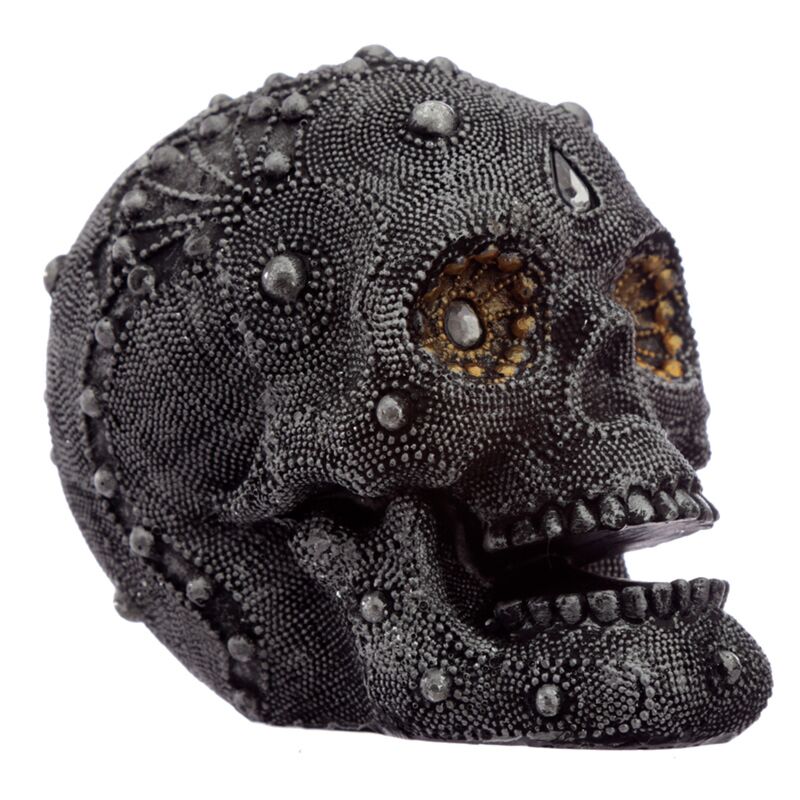 Accesorio para el hogar mediano de calavera de cuentas de plata de plata