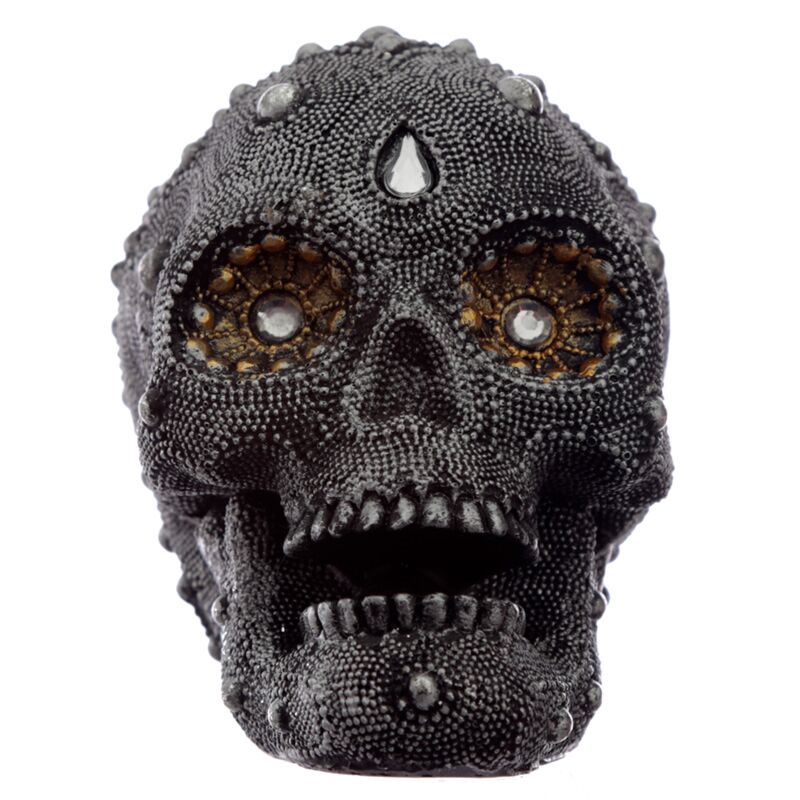 Accesorio para el hogar mediano de calavera de cuentas de plata de plata
