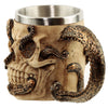 Bronskleurige octopus schedel decoratieve kroes