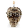 Calavera de estilo punk de vapor con accesorio para el hogar mohicano de bala