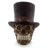 Steam punk stijl schedel met hoge hoed woonaccessoire