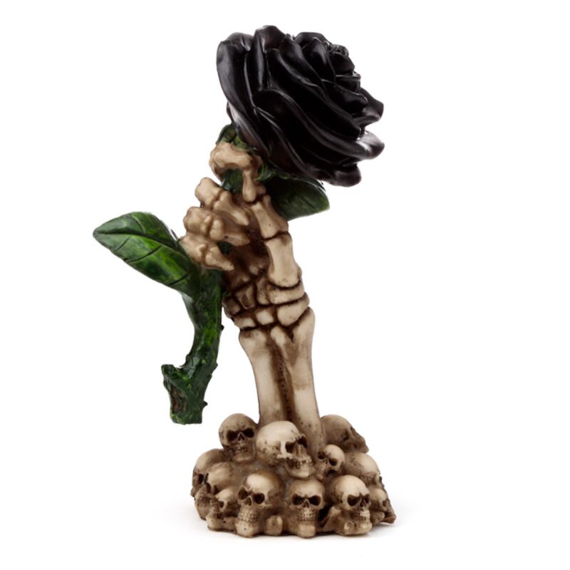 Skeleton Hand Keep Black Rose Home Accessory