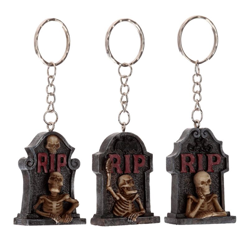 RIP Skelet Grafstone Keychain