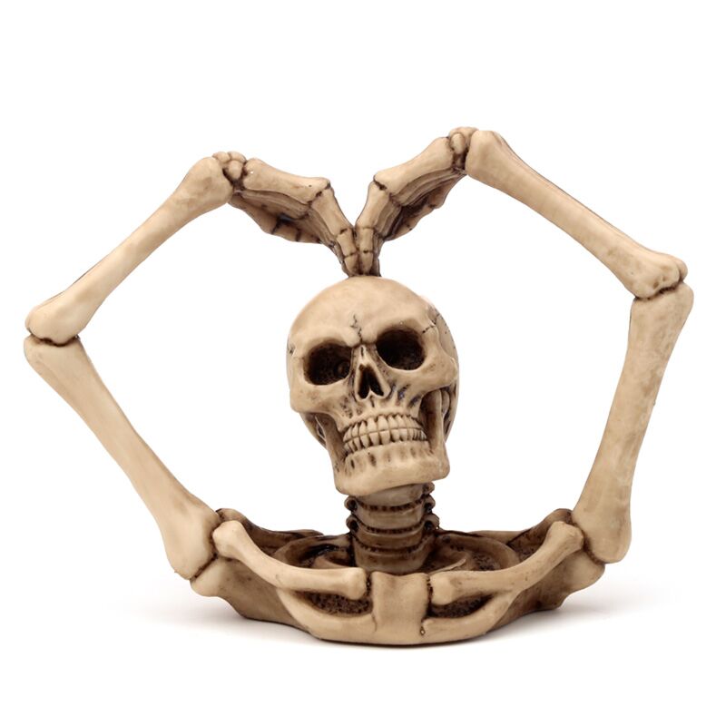Accessorio per la casa del cuore del cranio e scheletro