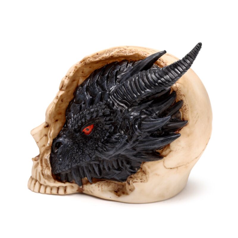 Sombras de la oscuridad dragón negro en la calavera - grande
